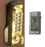Lockey M213 Keyless Mechanical Digital Security Night Latch Door Lock Bright Brass